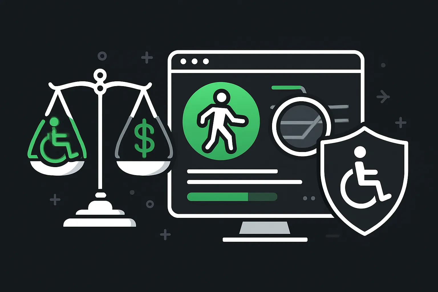 Sketch illustration for ADA Compliance Cost: What Small Businesses Need to Budget for Website Accessibility in 2024