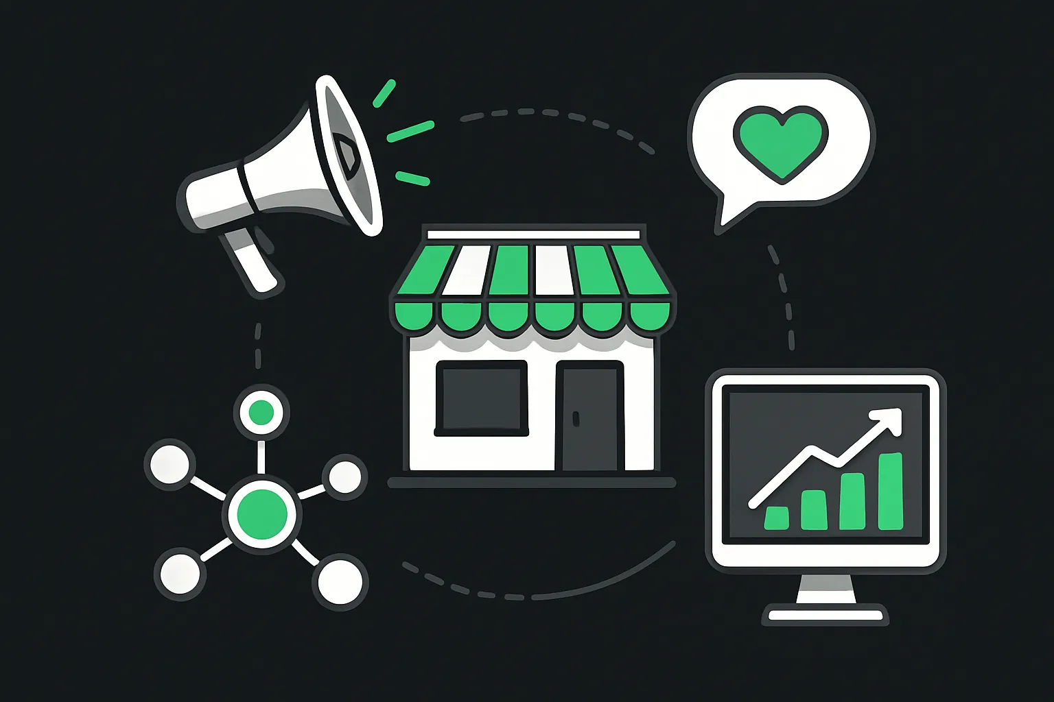 Sketch illustration for 4 Ways to Market Your Small Business for Free