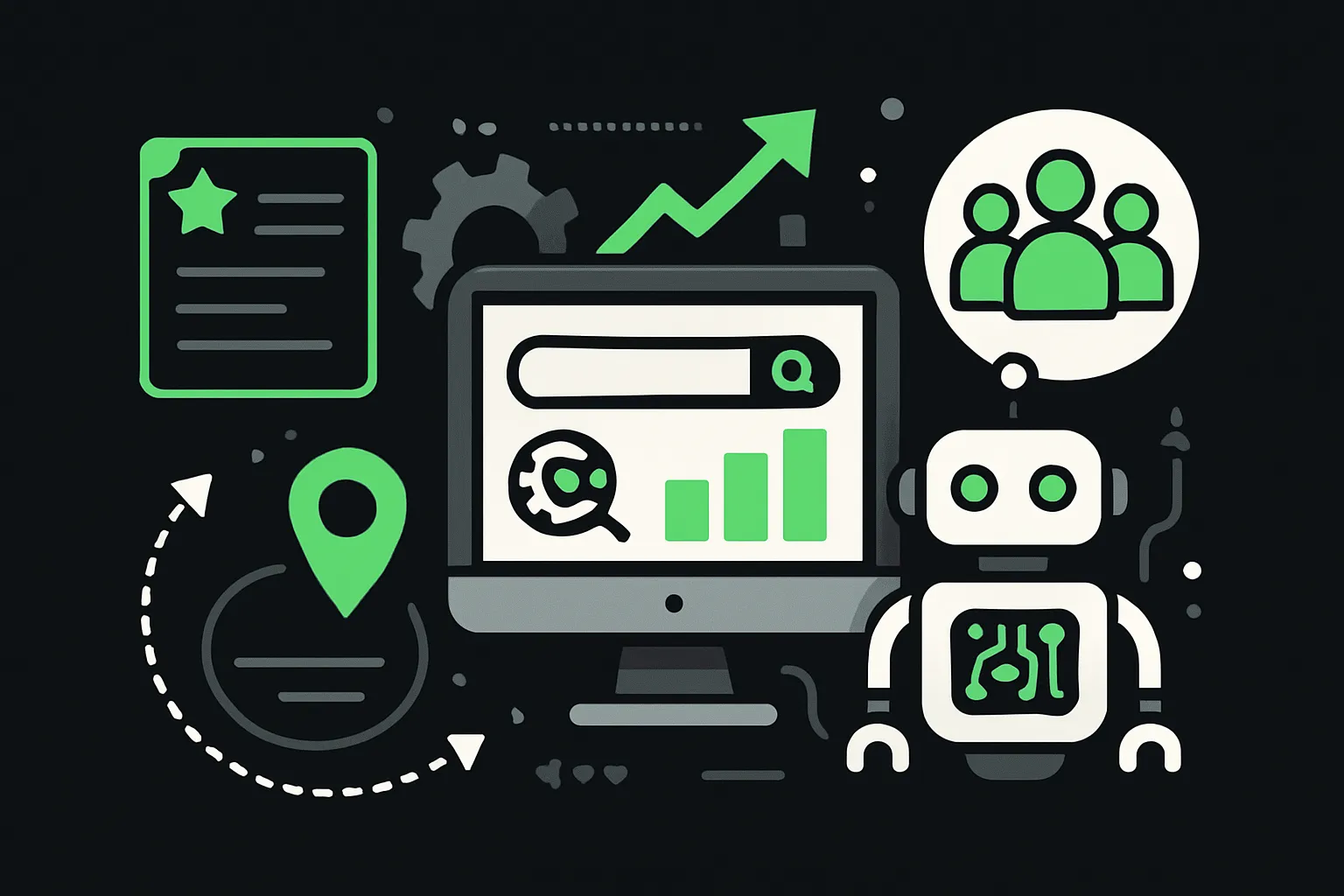 Sketch illustration for How to Automate Your SEO to Get More Leads