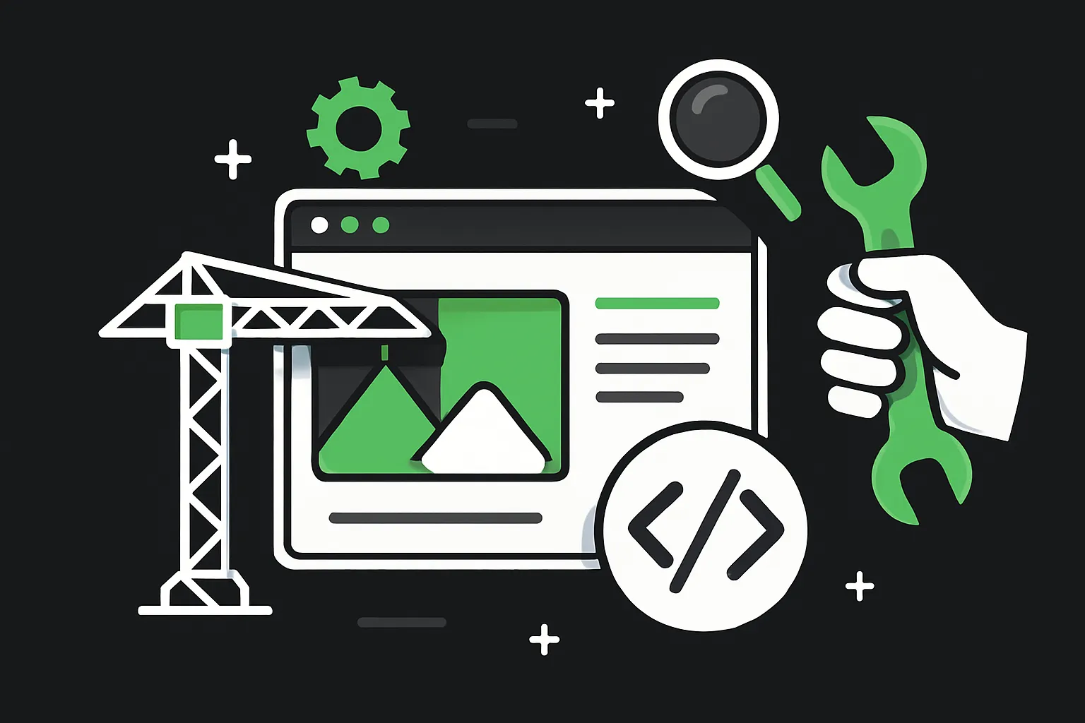 Sketch illustration for How to Build a High-Quality Website in Under a Week Without Learning to Code