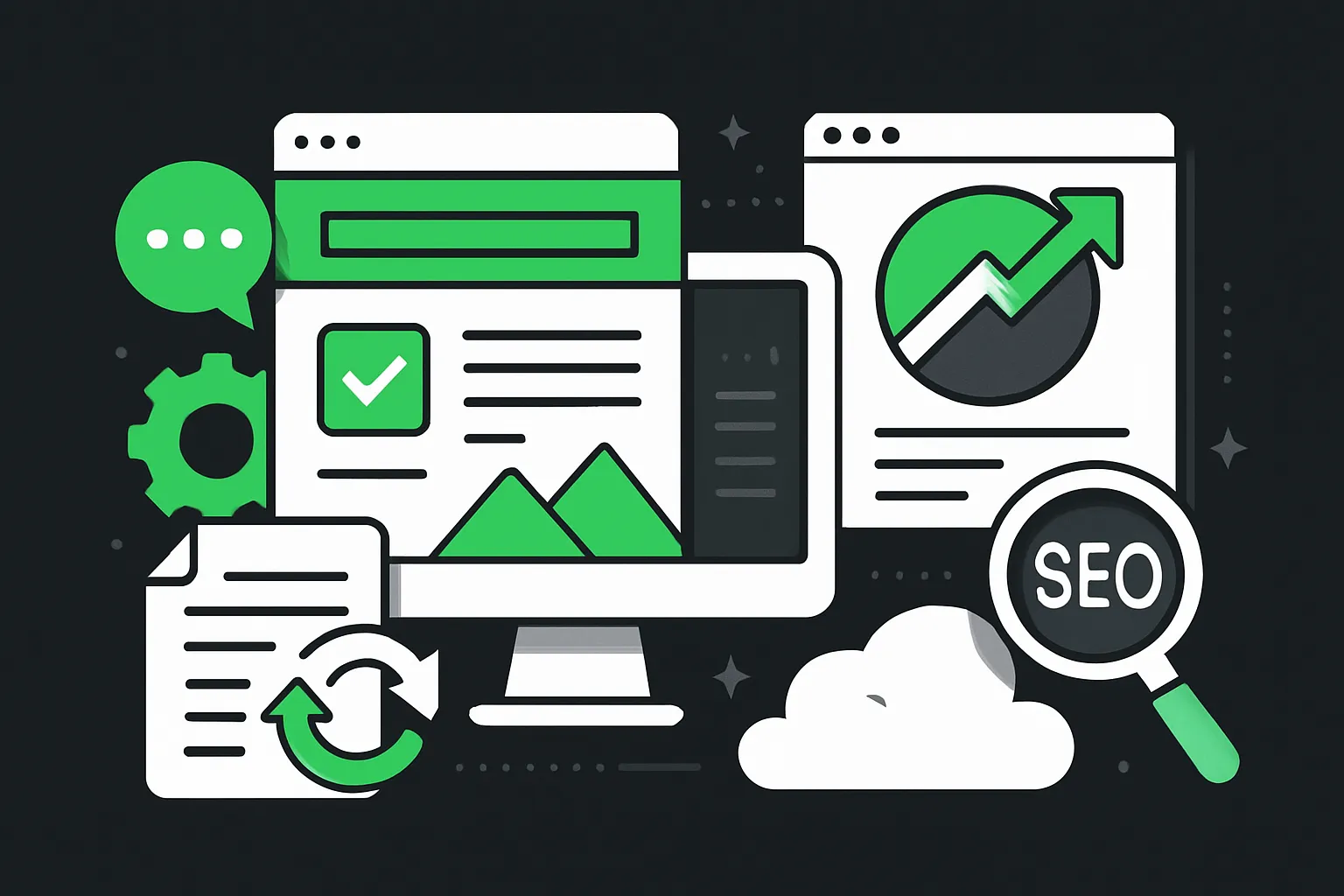 Sketch illustration for Why Duda is the Best Website Platform for Agencies